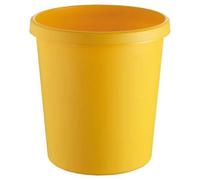 Corbeille à Papier en plastique classique coloré 30 litres - Jaune