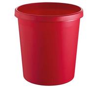 Corbeille à Papier en plastique classique coloré 30 litres - Rouge