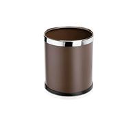 Corbeille a papier en Tole d'acier brun H 250 mm Diamètre 220 mm