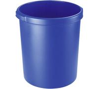 HAN 1834-14, corbeille à papier KLASSIK, élégante et pratique, extra-stable avec auges de préhension, 30 litres, bleu