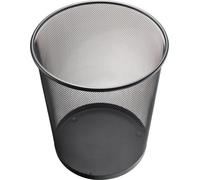 corbeille à papier helit Mesh en fil métallique 23 litres noire peinte par poudrage