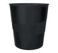 Leitz Corbeille à Papier, Capacité 15 L, 100% Recyclable, Certifié Blue Angel, Recycle, Noir, 53280095