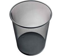 Helit Corbeille à papier The Circle Network H2518595 15 l Ø265 x H280 mm métal noir 1 pc