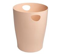 Exacompta - Réf. 45331D - 1 corbeille à papier avec poignées ECOBIN Skandi - Grande capacité 15 litres - Dimensions 26,3 x 26,3 x 33,5 cm - Pour bureau ou maison - Couleur Nude