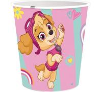 Corbeille À Papier Paw Patrol 5L,Diamètre 21Cm,Plastique,Rose