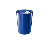 CEP Office Solutions – Corbeille à papier décor 133 – Plastique 40 L – Bleu cobalt