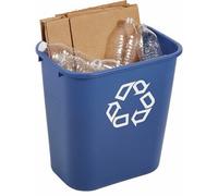 Corbeille à papier rectangulaire - en polyéthylène - pour sac de 30 litres RUBBERMAID