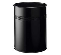 Corbeille à papier ronde design 15 litres - Noir