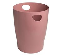 Exacompta - Réf. 45338D - 1 corbeille à papier avec poignées ECOBIN Skandi - Grande capacité 15 litres - Dimensions 26,3 x 26,3 x 33,5 cm - Pour bureau ou maison - Couleur Vieux Rose
