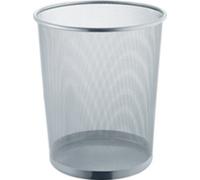 Helit Corbeille à papier en maille H2518500 15 L métal argent
