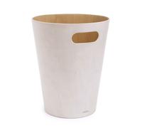 Umbra – Corbeille à papier Woodrow – Designer Henry Huang, bois, 7,5 L, 28 cm, blanc/naturel