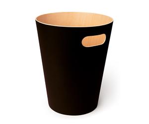 Corbeille à papier Woodrow Umbra beige, Designer Henry Huang, 28 cm