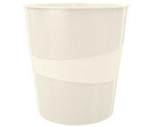 Corbeille à papier WOW, en plastique, 15 litres, blanc