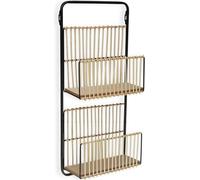 Corbeille à revues Versa Métal Résine Bois MDF 12 x 68 x 32 cm Moderne