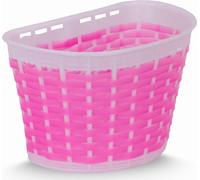 Corbeille avant pour enfants Corbeille de vélo pour enfants Corbeille de guidon Accessoires pour vélo 12 14 16 pouces cœur rose blanc