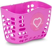 Corbeille avant pour enfants Corbeille de vélo pour enfants Corbeille de guidon Accessoires pour vélo 12 14 16 pouces cœur rose