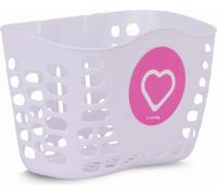 Corbeille avant pour enfants Corbeille de vélo pour enfants Corbeille de guidon Accessoires pour vélo 12 14 16 pouces cœur blanc