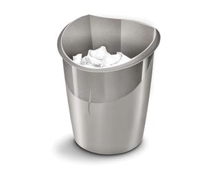 Corbeille bureau Ellypse grise 15 L