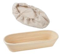 Corbeille de fermentation ovale de 35 cm avec insert en lin - La corbeille de fermentation idéale pour la pâte à pain en YYV