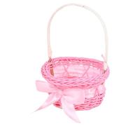 Corbeille de Fleurs Mariage, Panier de Demoiselle d'honneur, Paniers en Rotin avec Anses, Petit Panier Osier, Panier à Fleurs, Panier de Dispersion de Mariage, pour Pâques, Mariage