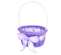 Corbeille de Fleurs Mariage, Panier de Demoiselle d'honneur, Paniers en Rotin avec Anses, Petit Panier Osier, Panier à Fleurs, Panier de Dispersion de Mariage, pour Pâques, Mariage