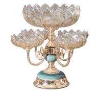 Corbeille de fruits Assiette à fruits rotative en verre cristal, support à fruits créatif for centre de table, assiette à fruits décorative for pain, collations, bonbons Coupe à fruits pour comptoir d
