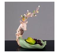 Corbeille de fruits Assiette de fruits maison salon Table basse plateau de collation ornements plateau personnalité décoration créative Coupe à fruits pour comptoir de cuisine(Green)