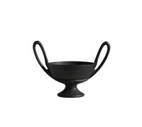 Corbeille de fruits La table basse à deux oreilles et pieds hauts for le salon convient aux décorations de bassins de fruits et de bonbons et aux modèles d'art rétro(Black)