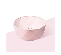 Corbeille de fruits Plateau à fruits salon cuisine maison Double lavage panier à légumes panier à fruits bleu vert rose bol à fruits Coupe à fruits pour comptoir de cuisine(Pink_Small)