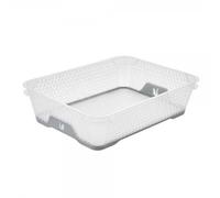 Corbeille de rangement antidérapante A5 pour bureau et école - Gris