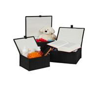 Corbeille de rangement panier en bambou empilable 6 pièces boîte de rangement