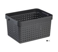 Corbeille de rangement pour bureau ou Salle de Bain L - Noir