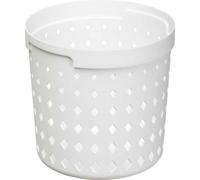Corbeille de rangement ronde en plastique élégante Seoul L - Blanc