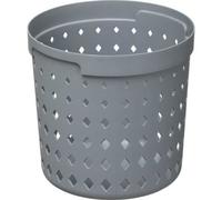 Corbeille de rangement ronde en plastique élégante Seoul L - Gris