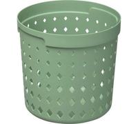 Corbeille de rangement ronde en plastique élégante Seoul L - Vert