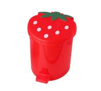 Corbeille en papier design fraise, poubelle de rangement pour plan de travail, poubelle à fraise, poubelle de bureau compacte | Organisateur de cuisine de maquillage en papier usagé, seau