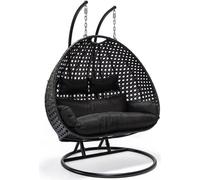 Corbeille Fauteuil suspendu Duetto avec structure + coussin Chaise suspendue Lounge Corbeille suspendue Fauteuil