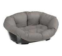 Ferplast Panier Sofa 2 chien et chat – avec coussin coton lavable, antidérapant, 52x39xh21 cm taupe