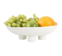 corbeille fruit Bol À Fruits En Céramique À Trois Pieds, Bol Décoratif Pour Décoration De Table De Comptoir De Cuisine, Panier De Fruits Pour La Maison panier fruit ( Color : White , Size : 25.2*17*8c