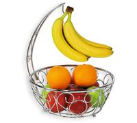 Corbeille fruits Simple Houseware avec support en forme de bananier, finition chrom e