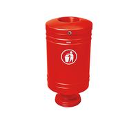 Corbeille Gascogne socle en fonte 60 litres RAL3020 - Socle en fonte - PROCITY - 208100.3020