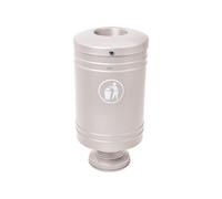 Corbeille Gascogne socle en fonte 60 litres RAL7044 - Socle en fonte - PROCITY - 208100.7044