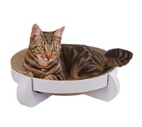Kerbl Corbeille griffoir Platinum 35x35x10 cm avec catnip Blanc