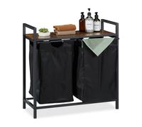 relaxdays Etagère pour panier à linge avec étagère