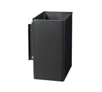 Rossignol Corbeille murale Tourny – acier électrozingué, pivotante, rectangulaire, 27 L, gris manganèse