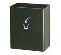 Rossignol Corbeille murale Tourny – acier électrozingué, pivotante, rectangulaire, 27 L, gris manganèse
