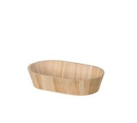 Artemio Corbeille en Bois Ovale, Bois, Beige, 28 x 6 x 18 cm