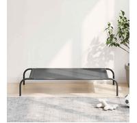 Corbeille - panier - coussin - hamac - lit Vidaxl Lit surélevé pour chien gris 110x65x20 cm textilène et acier