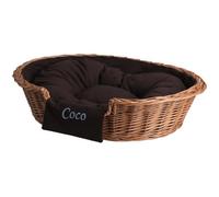 Corbeille,panier, lit pour chien ou chat ovale avec broderie