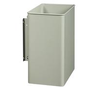 Rossignol Corbeille murale Tourny – acier électrozingué, pivotante, rectangulaire, 27 L, gris manganèse